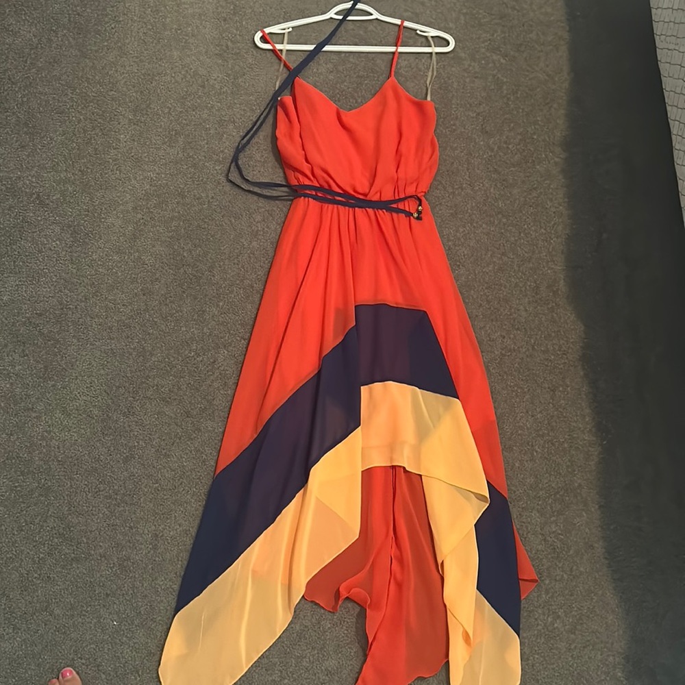 Rickis hi-low shark bite hem dress